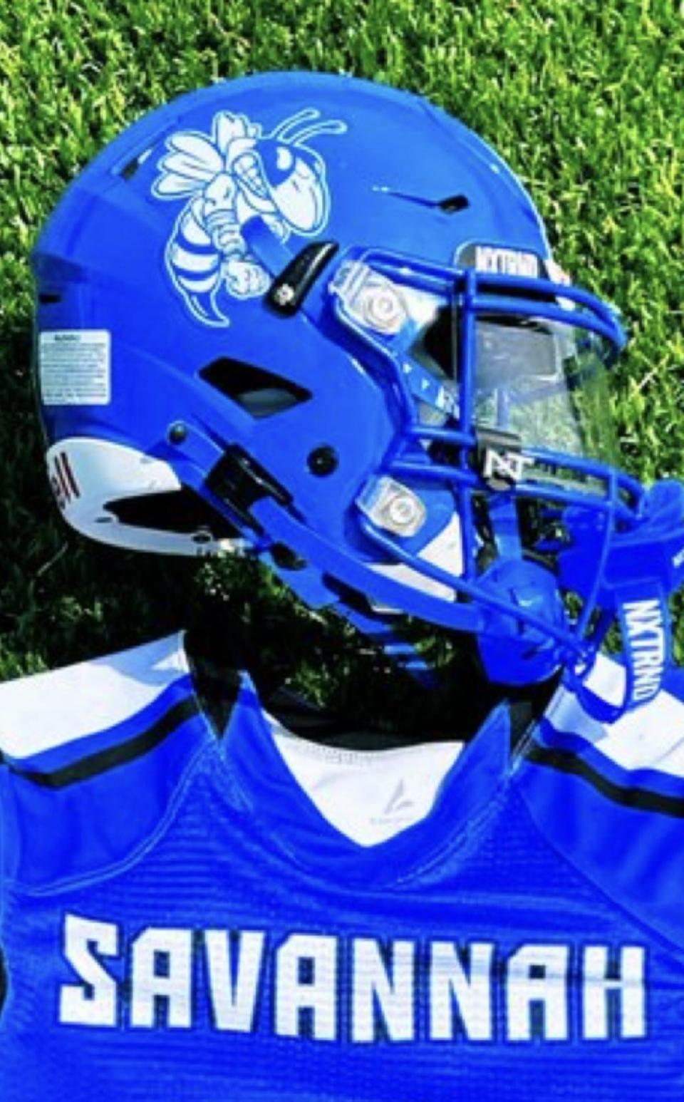 Savannah High's football helmet
