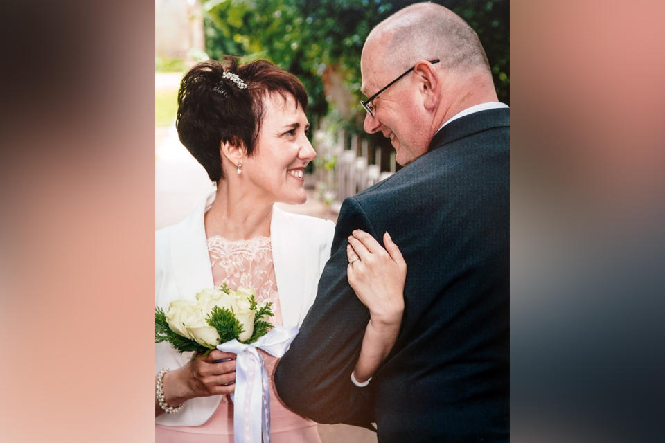 Lisa and Robert Opala on their wedding day