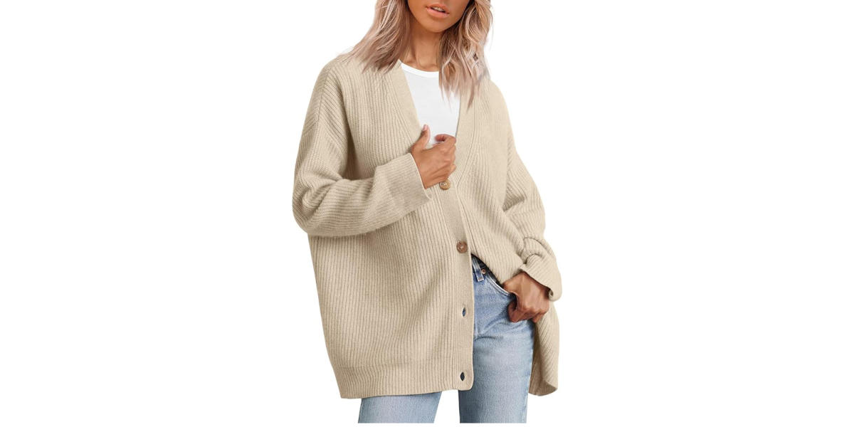 Caracilia Women's Chunky Knit Open Front Sweater Long Sleeve