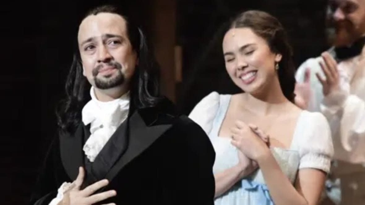 Lin-Manuel Miranda (left), creator of the award-winning Broadway musical “Hamilton,” receives a standing ovation at the ending of the play’s premiere held at the Santurce Fine Arts Center, in San Juan, Puerto Rico, on Jan. 11, 2019. The “Hamilton” creator hopes to increase diversity on Broadway and in theaters across the country with a new initiative announced Thursday. (Photo: Carlos Giusti/AP, File)