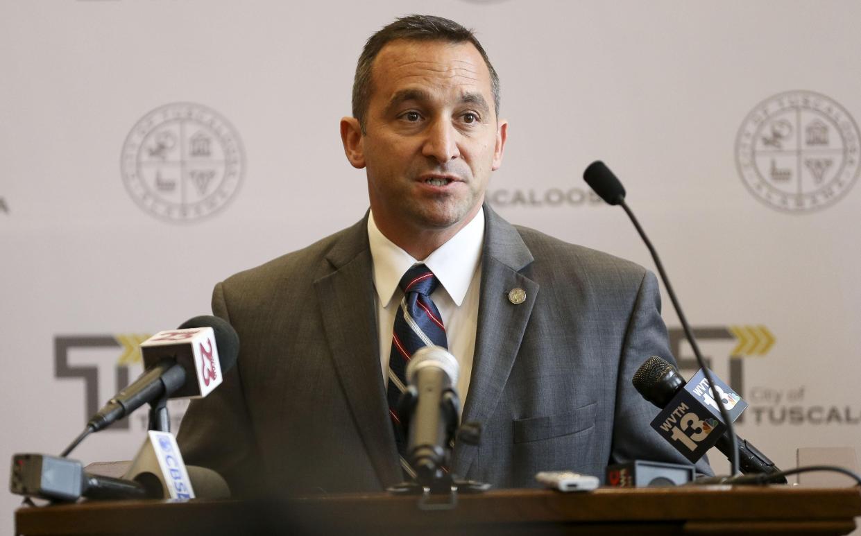 Tuscaloosa City Schools Superintendent Mike Daria talks about the school system's level of preparation for dealing with with COVID-19 during a press conference at City Hall Thursday, March 5, 2020..