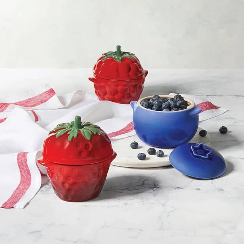 Strawberry, Raspberry, and Blueberry Fruit Cocottes