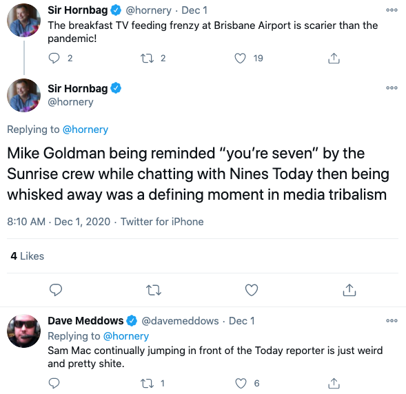 It's been deemed "a defining moment in media tribalism". Photo: Twitter.