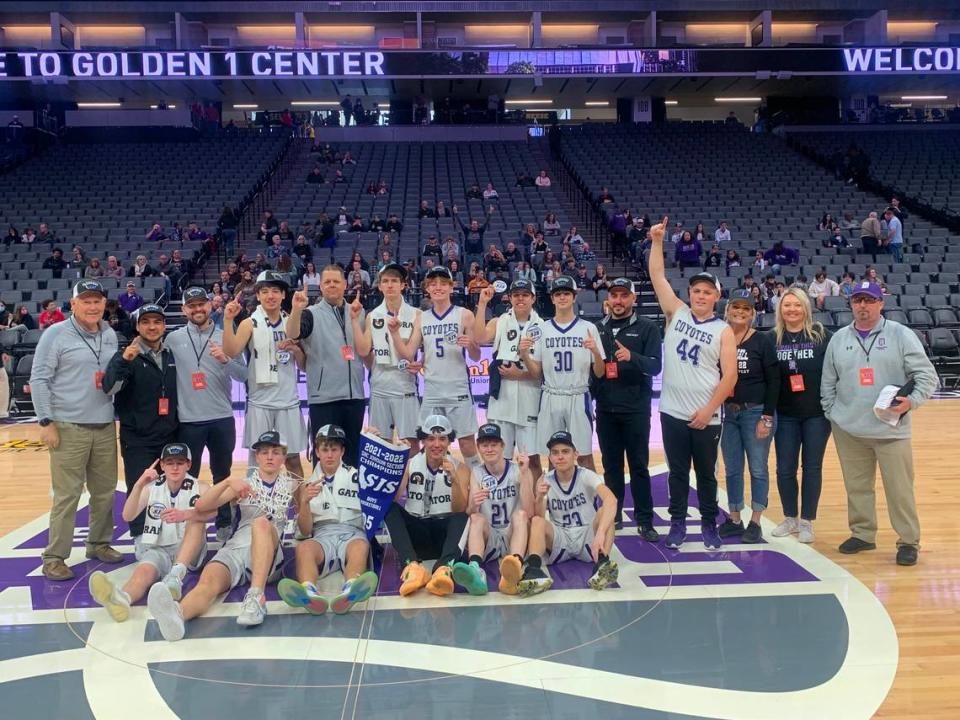 Denair High beat Bradshaw Christian 62-45 in the Sac-Joaquin Section Division V boys’ basketball championship at Golden 1 Center on Saturday, Feb. 26, 2022.