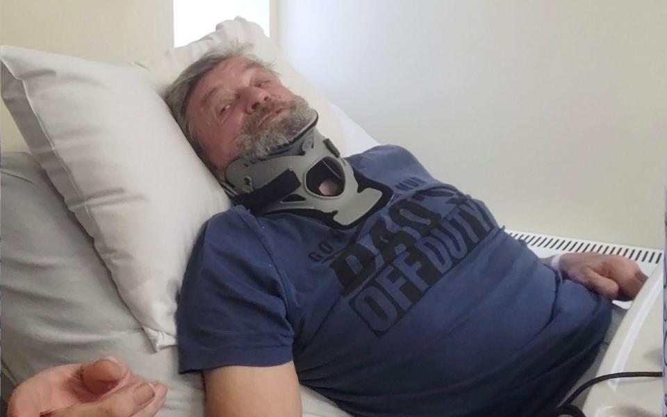 Bryan Bartlett was told he would need a neck brace for six months