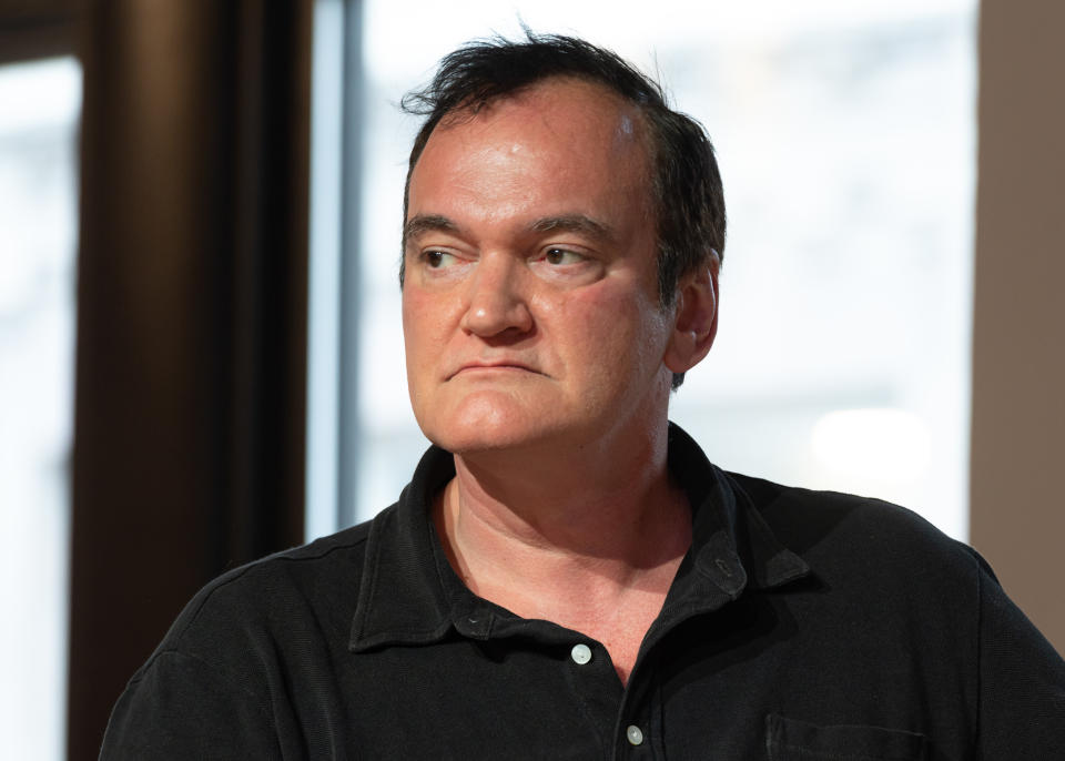 NEW YORK, NEW YORK - NOVEMBER 02: Quentin Tarantino speaks at Secret Network panel discussion during NFT.NYC at Neuehouse on November 02, 2021 in New York City. (Photo by Noam Galai/Getty Images)