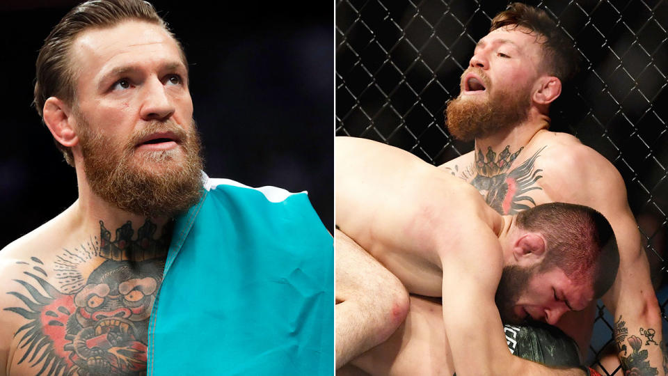 Pictured here, Conor McGregor during his now infamous loss to Khabib Nurmagomedov.