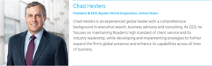 Boyden's new President & CEO, Chad Hesters