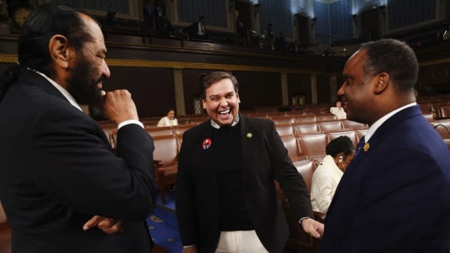 Rep. Al Green, D-Texas, former Rep. George Santos, R-N.Y., and Rep. Joe Neguse, D-Colo.