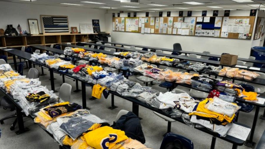 $140K in fake Lakers apparel seized in downtown L.A.