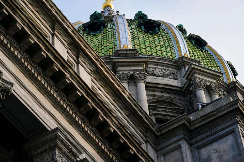 The Pennsylvania Capitol is shown in Harrisburg, Pa., Wednesday, Sept. 15, 2021.