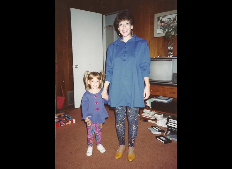 "According to my mother, 'Embarrassing but cute! It says on the back of the photo Oct 1991. I got those leggings from Express before I was pregnant and they weren't maternity but somehow I managed to wear them all the way through with Alex.  I think I still have them -- waiting for them to come back...'" - Ellie Krupnick, associate editor, HuffPost Style    (HP photo)