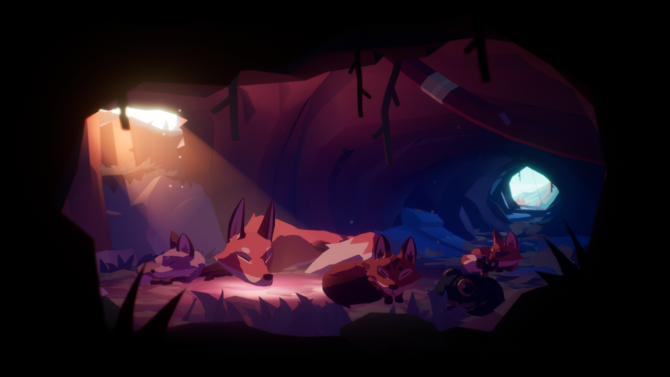 A screenshot of Endling Extinction is Forever, an eco-conscious survival game featuring foxes