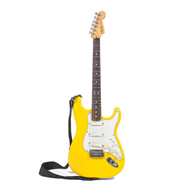Jeff Beck's stage-used prototype Graffiti Yellow Fender 