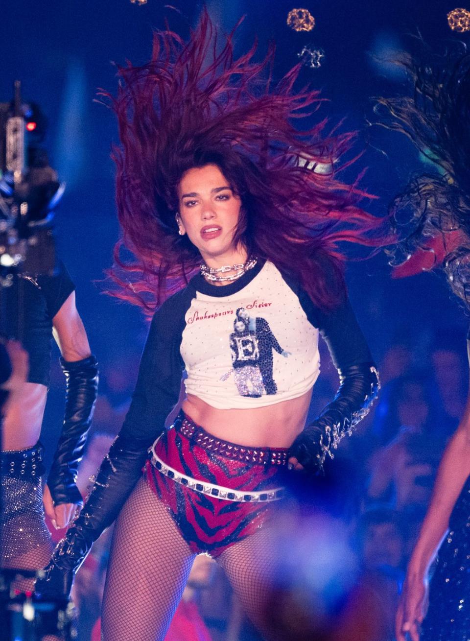 glastonbury, england june 28 dua lipa performs as she headlines the pyramid stage during day three of glastonbury festival 2024 at worthy farm, pilton on june 28, 2024 in glastonbury, england founded by michael eavis in 1970, glastonbury festival features around 3,000 performances across over 80 stages renowned for its vibrant atmosphere and iconic pyramid stage, the festival offers a diverse lineup of music and arts, embodying a spirit of community, creativity, and environmental consciousness photo by samir husseinwireimage