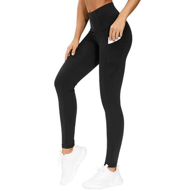 Yogalicious Lux High Waist Black Yoga Workout Exercise Legging