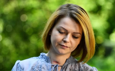 Yulia Skripal makes a video statement after her 'painful' treatment in May 2018 - Credit: Dylan Martinez/Reuters