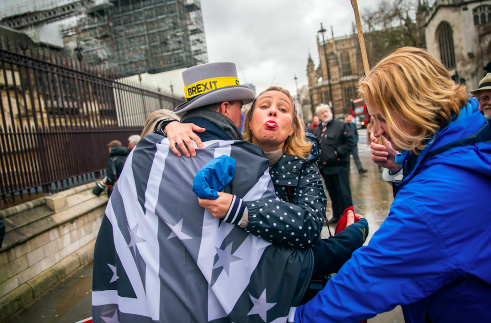 Mr Bray took to the streets for a final time after the Tories won a majority in the general election (SWNS)