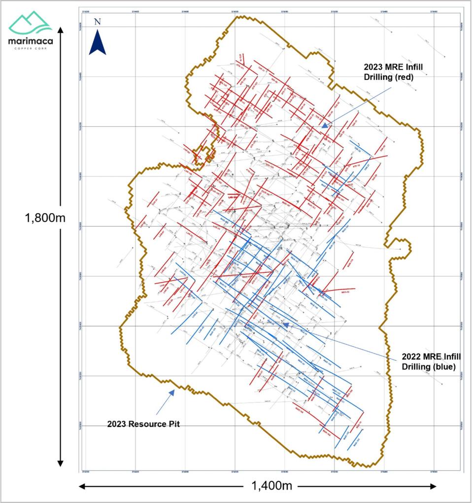 Plan View of Resource Pit and Infill Drilling