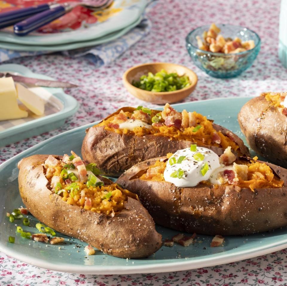 sour cream and bacon sweet potatoes