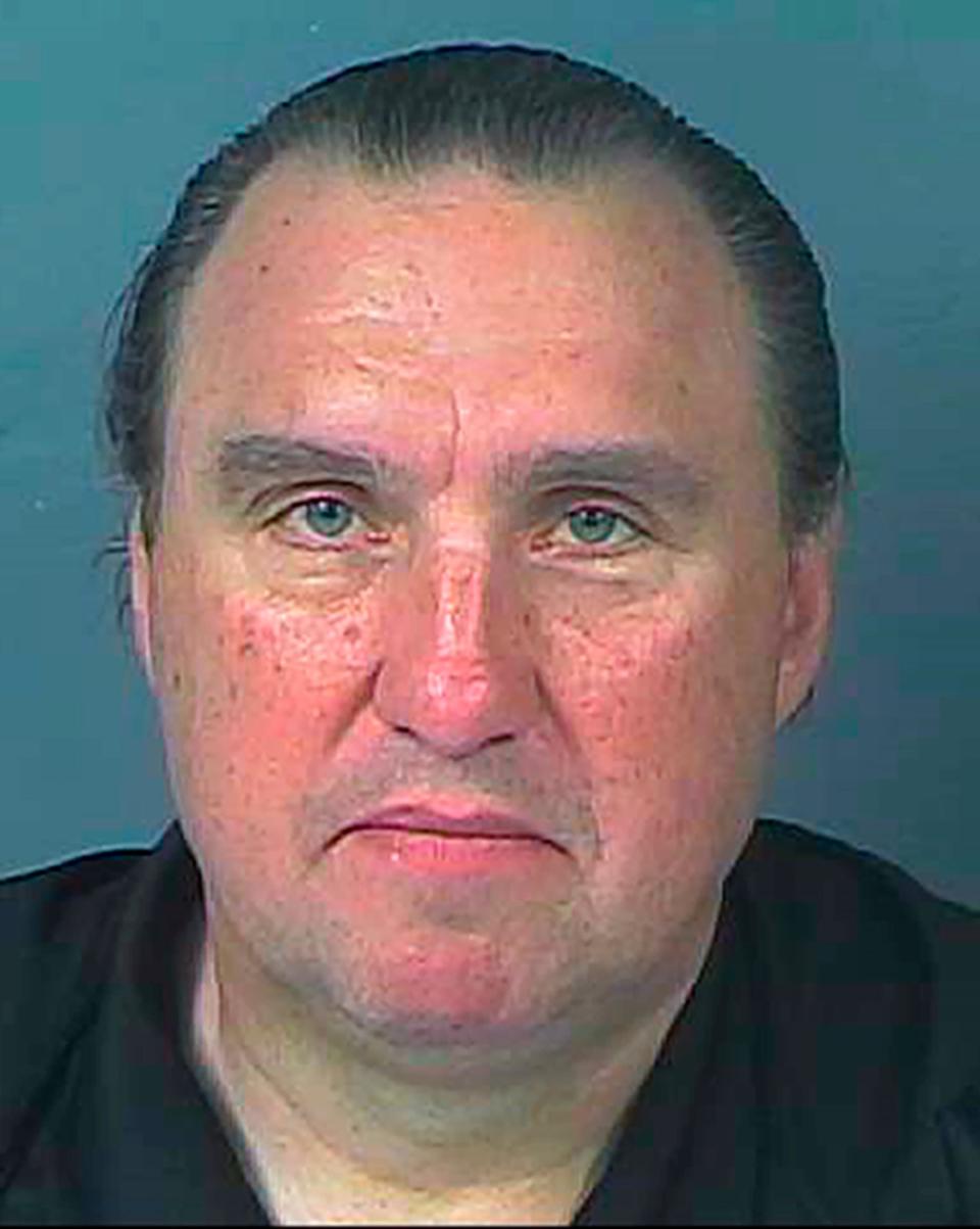 In this Monday, March 30, 2020, booking photo provided by the Hernando County Jail, shows Rodney Howard-Browne, pastor of The River Church. Florida officials arrested the pastor of the megachurch after detectives say he held two Sunday services with hundreds of people and violated a safer-at-home order in place to limit the spread of the coronavirus. According to jail records, Pastor Rodney Howard-Browne turned himself in to authorities Monday afternoon in Hernando County, Fla.