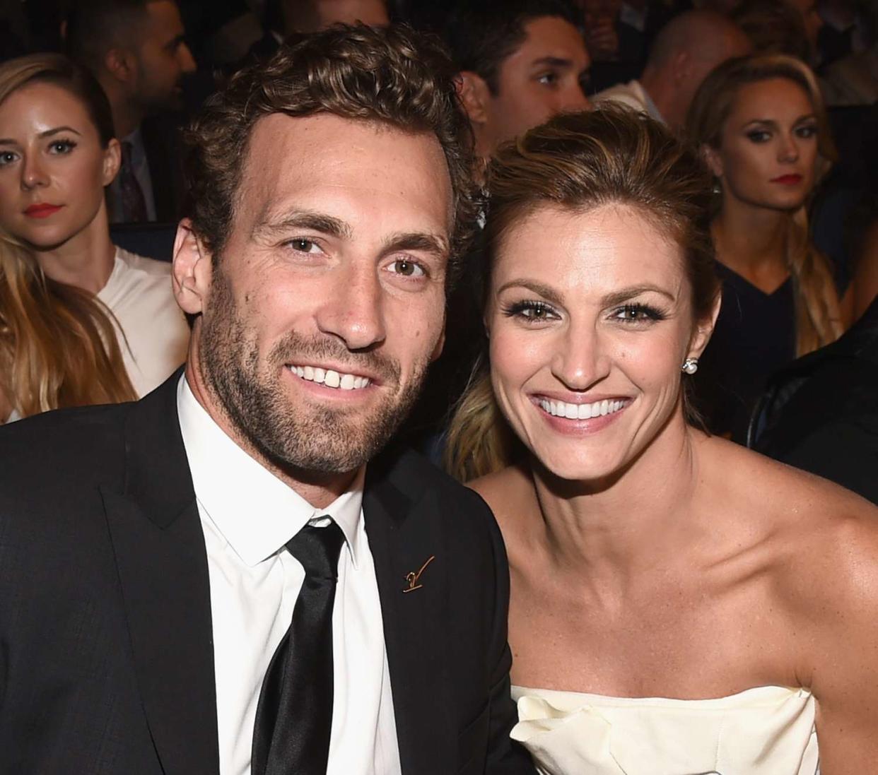 Jarrett Stoll (L) and sportscaster Erin Andrews attend The 2014 ESPYS at Nokia Theatre L.A. Live on July 16, 2014 in Los Angeles, California