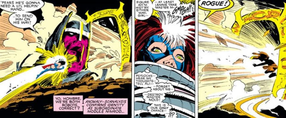 Rogue enters the Siege Perilous along with Nimord and a Master Mold, in Uncanny X-Men #247.