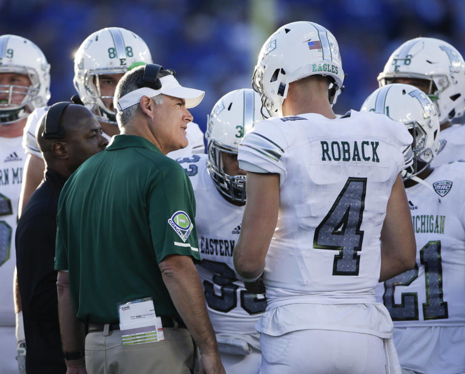 Eastern Michigan is 4-7 this season. (AP Photo/David Stephenson)