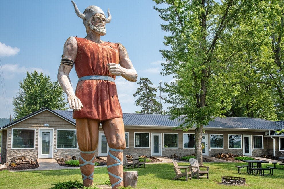 Prior to renovations, the Great River Lodge was formerly known as the Viking Motel