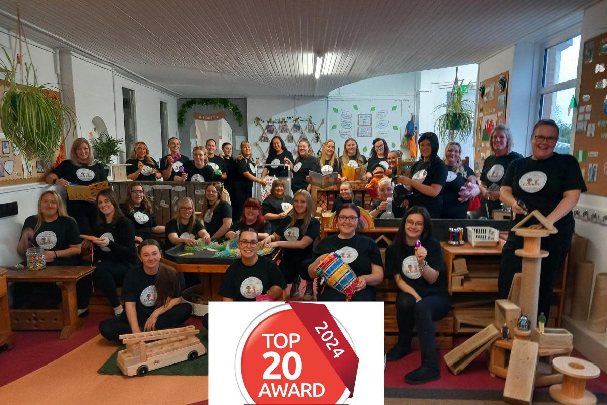 Chuckles Nursery in Bettws have celebrated being named as one of the top 20 nurseries in Wales by parents <i>(Image: Tomorrows PR)</i>