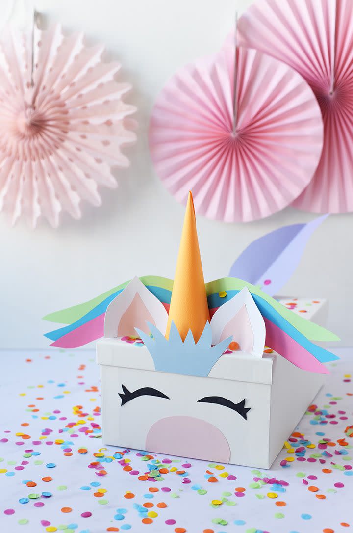 Unicorn Valentine's Card Box