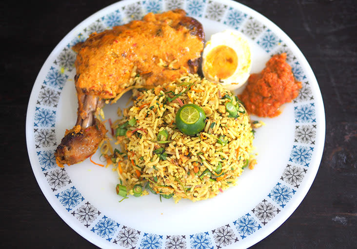 Lunch just got better with The Secret Foodsmith's nasi ulam with finely cut herbs served with juicy 'ayam percik' and salted egg – Pictures by Lee Khang Yi