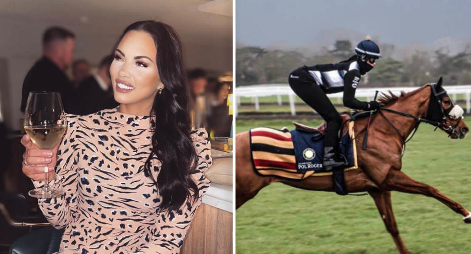 The reportedly last public photo of Jessica Whalley, who passed at Manor House Stables, Cheshire in England on Tuesday. Another photo of Jessica riding a horse.