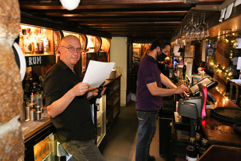 Pints continue to be pulled at this Isles of Scilly pub. (Chris Hall/SWNS)