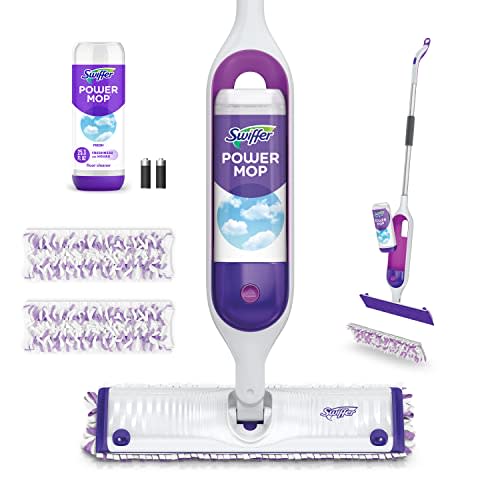 Swiffer PowerMop Multi-Surface Mop Kit for Floor Cleaning, Fresh Scent, Mopping Kit Includes PowerMop, 2 Mopping Pad Refills, 1 Floor Cleaning Solution with Fresh Scent and 2 Batteries (AMAZON)