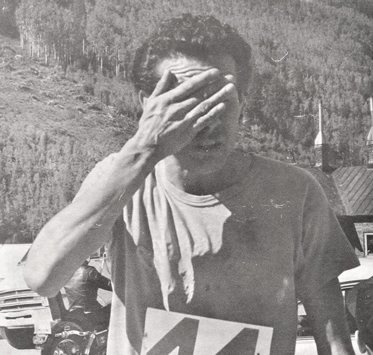 <span class="article__caption">Trujillo in 1976 after finishing the race in Telluride, Colorado. </span> (Photo: Paul Francis)