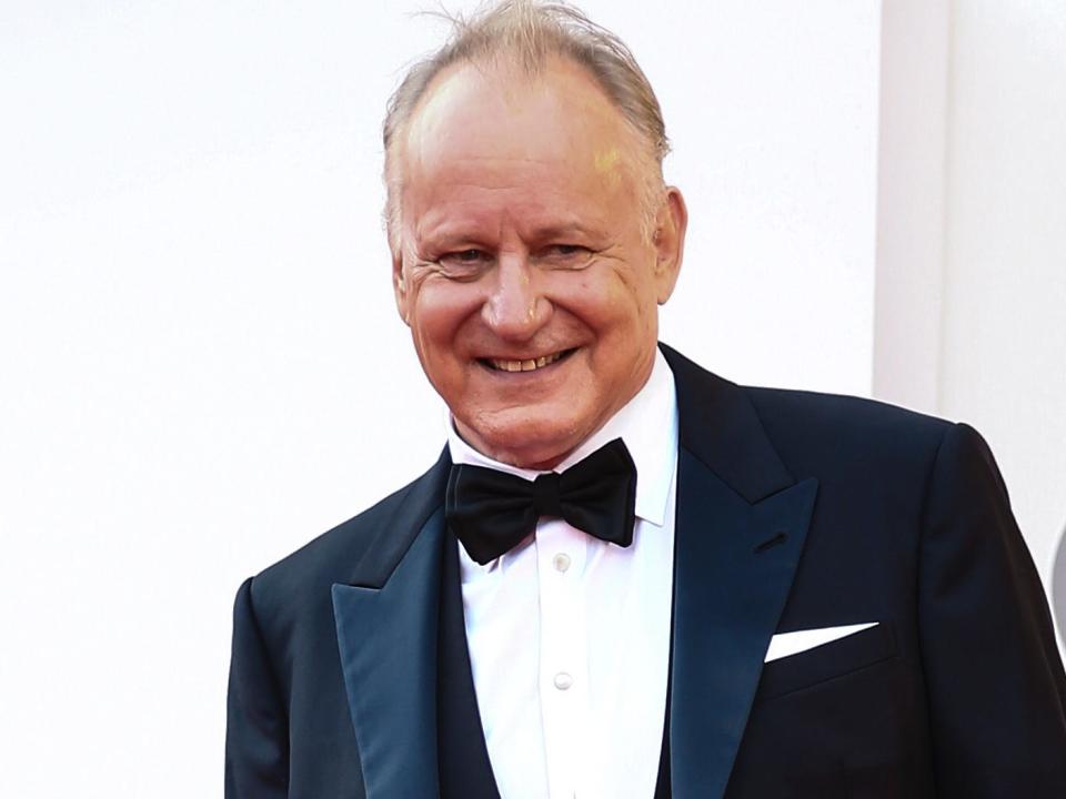 Stellan Skarsgard wearing a tuxedo at the premiere of the film "Dune" in Venice, Italy in September 2021.