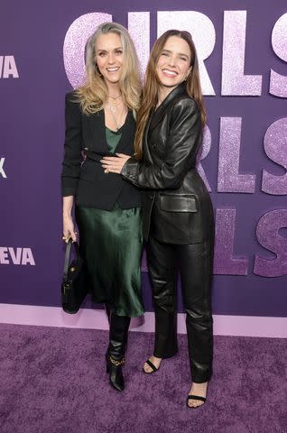 <p>Kristina Bumphrey/Variety via Getty</p> Hilarie Burton Morgan and Sophia Bush at the premiere of Netflix' "Girls5eva" held at The Paris Theater on March 7, 2024 in New York City.