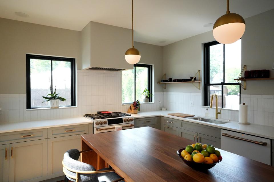 Whitlow and Barrett's kitchen has a modern appeal.