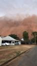 A duststorm approaches Nyngan, Australia