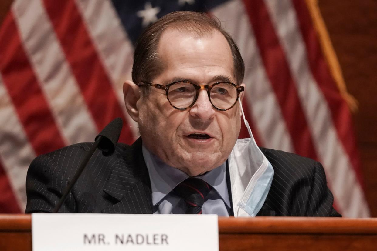 House Judiciary Committee Chairman Jerry Nadler (D-N.Y.) speaks during a House Judiciary Committee markup on Capitol Hill in Washington, D.C. on Wednesday, June 17, 2020. 