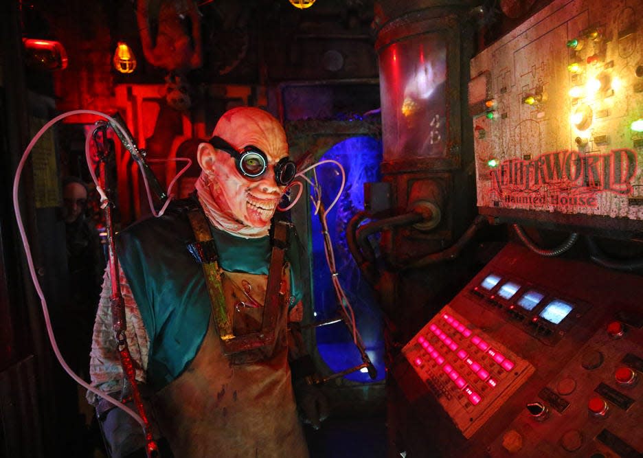 FILE - Netherworld Haunted House in Stone Mountain, GA. The haunted house returns to its fearful tactics on Sept. 22.