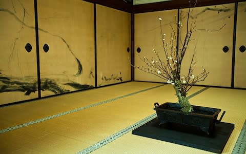 A flower arrangement display in Japan - Credit: getty