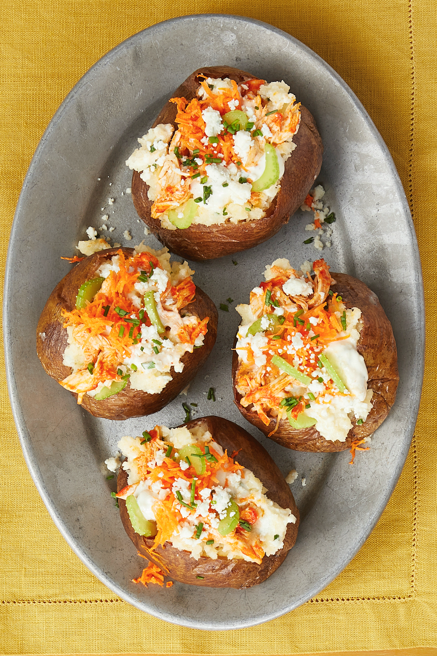 Buffalo Chicken Baked Potatoes