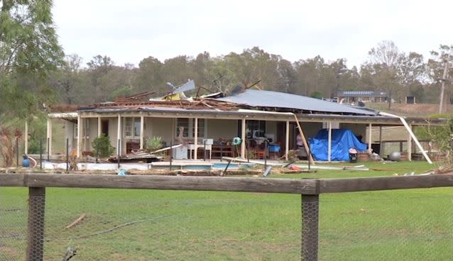 Residents in NSW are facing a massive clean up after a freak storm ripped roofs off. Photo: Sunrise