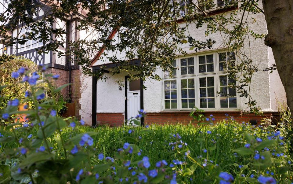 Long grass and wildflowers have overrun this Highgate property, which is valued around £2.3m