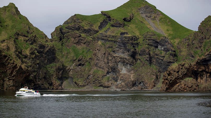 lettsvik Bay in Heimaey Island, Iceland.