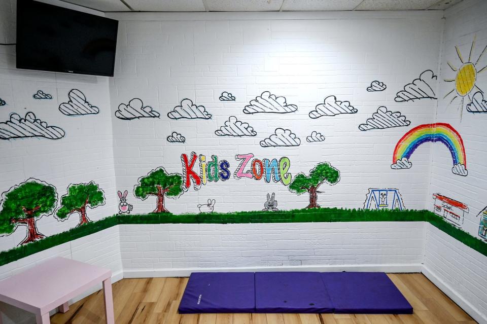 A kids area inside the new Rock the Block Studio photographed on Thursday, Dec. 2, 2021, in Lansing's REO Town.