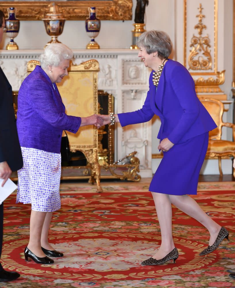 Queen Elizabeth and British Prime Minister Theresa May