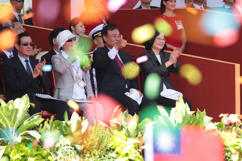 20171010-總統蔡英文10日出席中華民國106年國慶典禮。（顏麟宇攝）